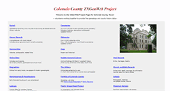 Desktop Screenshot of coloradocountyhistory.org